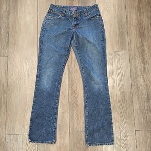 Jeans, Chic, Cowgirl, Western, Pink, Straight, Low Rise, Y2k, 2000s, Vintage,